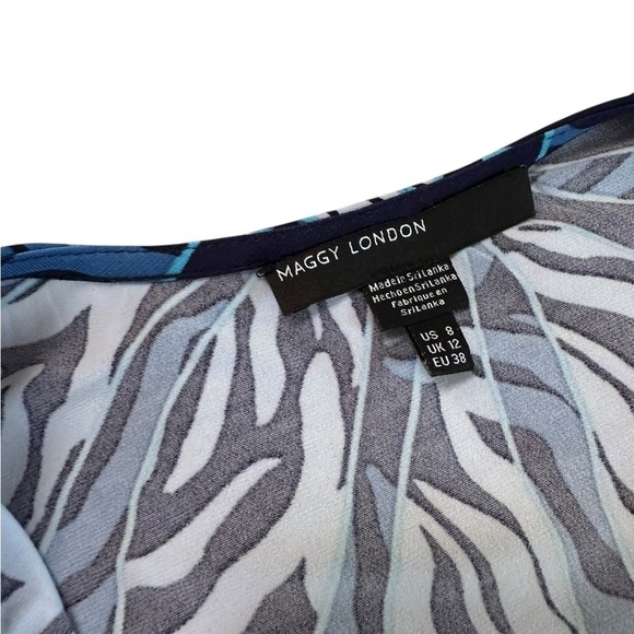 Maggy London Wrapped Around Belted Tie on the Side Size 8 - Picture 13 of 17